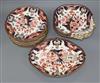 A Royal Crown Derby Imari pattern part dessert service (13 pieces)                                                                     