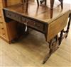 A Regency style lyre-end sofa table W.86cm                                                                                             