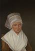 19th century Dutch school, oil on canvas, Portrait of a lady wearing a lace bonnet, 39 x 28cm, unframed                                                                                                                     