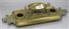 A French brass inkstand                                                                                                                