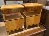 A pair of Biedermeier style birch bedside cabinets, width 40cm, depth 31cm, height 61cm                                                                                                                                     