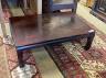 A modern Chinese rectangular low lacquered coffee / occasional table, length 90cm, depth 60cm, height 30cm                                                                                                                  