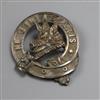 A Clan Campbell white metal cap badge stamped Scot Sterling 5.5cm                                                                      