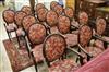 A set of sixteen Louis XVI style beech fauteuil armchairs                                                                              