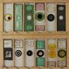 A collection of 19th century and later microscope slides,                                                                              