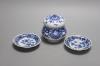 A pair of Chinese blue and white dishes and a similar jar and cover, tallest 12cm                                                                                                                                           