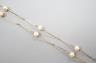 A yellow metal and cultured pearl set necklet, 70cm, gross weight 11.5 grams.                                                                                                                                               
