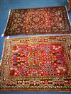 Two Persian red ground rugs W148cm x 105cm and 164cm x 105cm                                                                           