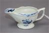 A Lowestoft blue and white cream jug                                                                                                   