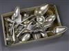 A quantity of silver Swedish and English mixed flatware etc, 84.5 oz.                                                                  