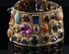 A 20th century Middle Eastern gold and multi-gem set bracelet, approx. 17cm.                                                           