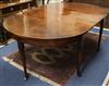 A double-ended Victorian dining table with reproduction inserts (seats 8) W.190cm                                                      