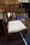 A set of 6 Chippendale style mahogany dining chairs                                                                                    