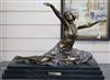 After Colinet. A bronze dancer titled 'Danseus de Thebes' height 44cm                                                                  