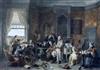 David Joseph Bles (Dutch 1821-1899) Interior scene with musicians 13.75 x 20.5in.                                                      