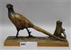 A cold painted spelter 'pheasant' lighter                                                                                              
