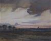 David West (1868-1936) Figures in a landscape at sunset 8 x 10in.                                                                      