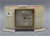 Elliot onyx mantel clock, retailed by Garrards London H.15cm                                                                           