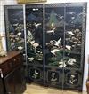 An Oriental four fold lacquer screen W.162cm                                                                                           