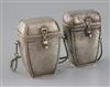 A pair of early 20th century Japanese silver hanging baskets                                                                           