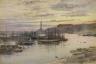 John MacWhirter (1839-1911), watercolour, Harbour, Genoa, signed with Exhibition label verso, 35 x 50cm                                                                                                                     