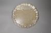 An Indian Sterling white metal salver engraved with signatures,                                                                                                                                                             