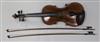 A violin stamped Thompson's London, length of back 35.2cm, cased                                                                       