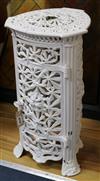 A late 19th century French cast iron heater case H.61cm                                                                                