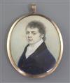 Early 19th century English School Double miniature of a mother and son 2.75 x 2.25in.                                                  