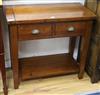 17th century style 2 tier side table W.80cm.                                                                                           