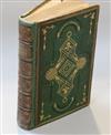 Monckton Milnes, Richard - The Poetical Works of John Keats, 1 vol, green leather, Edward Moxon, London 1864                           