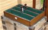 A mahogany cutlery tray and a pine metal bound trunk                                                                                   