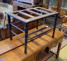 A Victorian mahogany turned and ebonised luggage stand, width 66cm, depth 44cm, height 45cm                                                                                                                                 