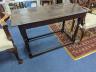 An 18th century rectangular oak table, width 112cm, depth 54cm, height 76cm                                                                                                                                                 