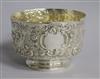 A Victorian repousse silver sugar bowl, by Richard Sibley II, London, 1872, 6.5 oz.                                                    