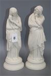 A pair of Parian figures one a.f.                                                                                                      