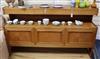 A H McIntosh & Co Ltd three drawer and three door teak sideboard W.170cm                                                               