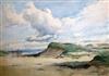 David West (1868-1936) Drying nets in the sand dunes 19.25 x 29in.                                                                     