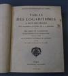 Géographique de L'Armée, Tables De Logarithmes, 1 vol, brown leather, Imprimerie Nationale, Paris 1891                                 