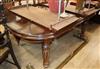 A Victorian style mahogany dining table W.180cm (unextended)                                                                           