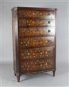 A 19th century Dutch mahogany and floral marquetry chest, W.3ft 2in. D.1ft 6in. H.5ft                                                  