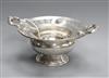 An Edwardian silver two handled presentation bowl, with Celtic decoration, Wakely & Wheeler, London, 1907, 8.5 oz.                     