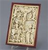A Hispano-filipino or Sino-Portuguese ivory relief of The Crucifixion with the two thieves, probably late 16th/early 17th century, 15cm