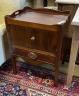 A George III mahogany tray top commode, width 56cm, depth 44cm, height 73cm                                                                                                                                                 
