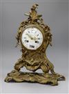 A Boudebine of Paris ormolu mantel clock height 35cm                                                                                   