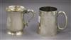 Two 20th century silver mugs, 16.5 oz.                                                                                                 