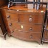 A Victorian mahogany bowfront chest W.91cm                                                                                             