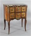 A French Kingwood petit commode W.66cm                                                                                                 