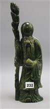 A Chinese hardstone figure height 36cm                                                                                                 