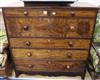 A George IV mahogany secretaire chest W.124cm                                                                                          